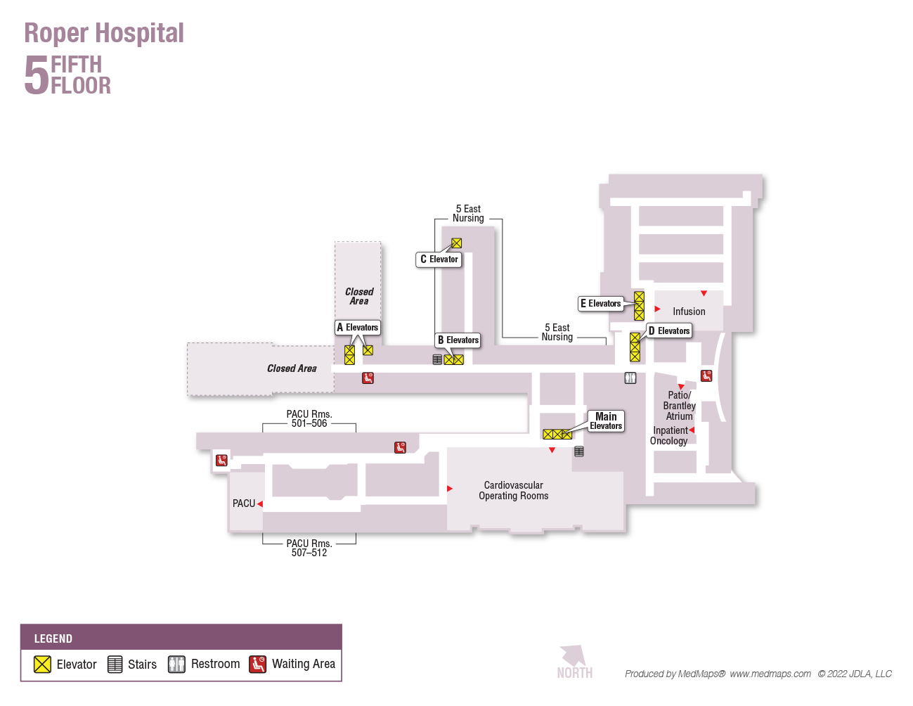Fifth Floor Main Hospital Floor Image