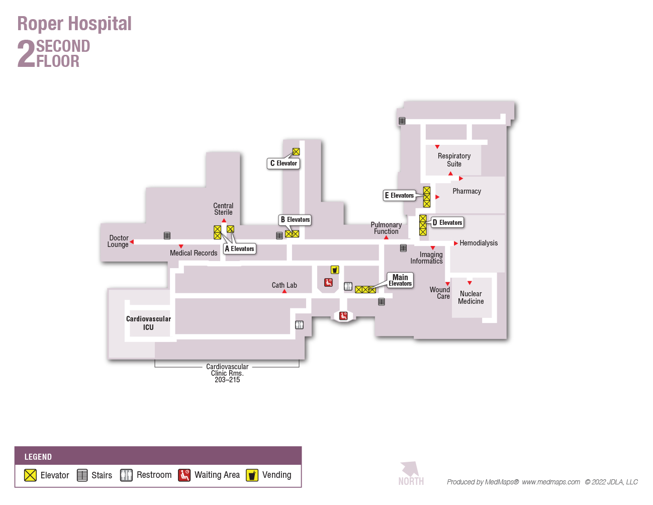 Second Floor Main Hospital Floor Image