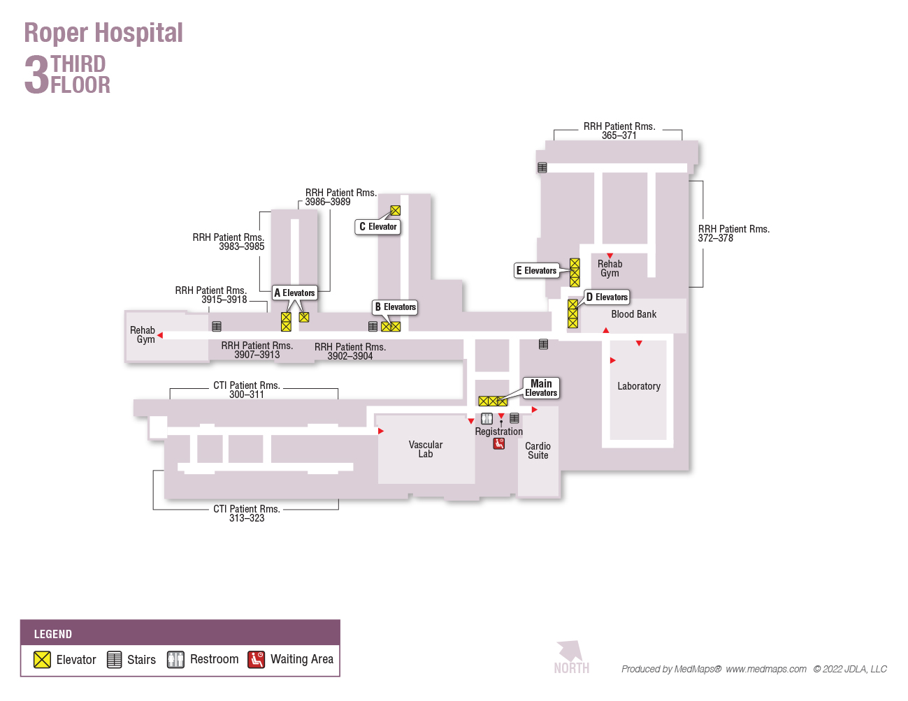 Third Floor Main Hospital Floor Image